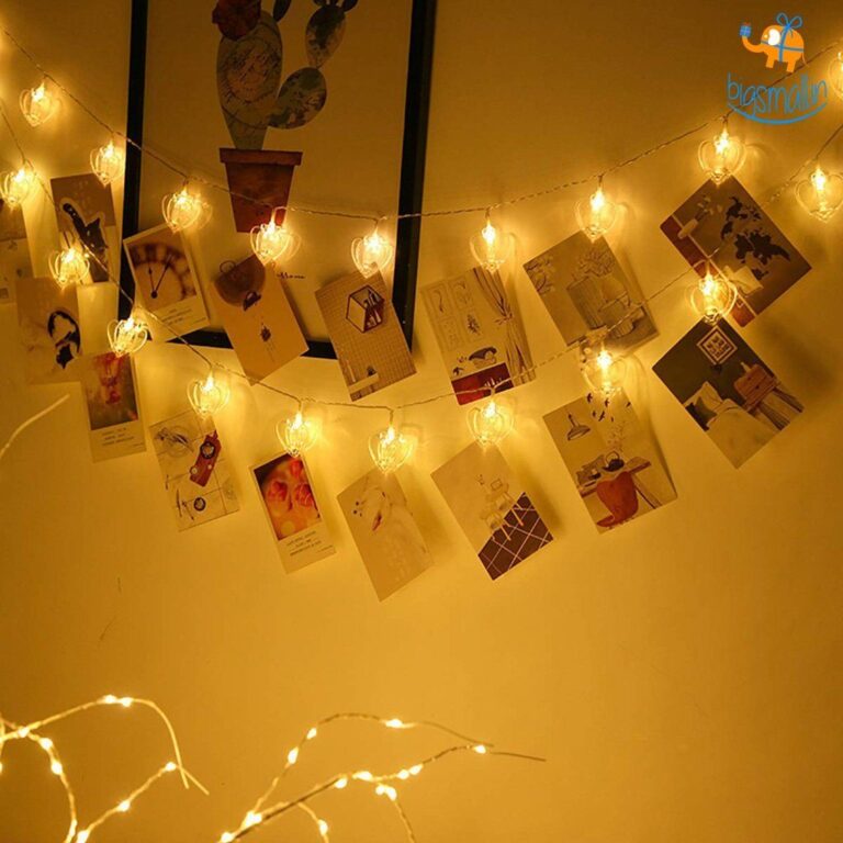 Heart Shape Photo Clip LED Light 16 Lamps