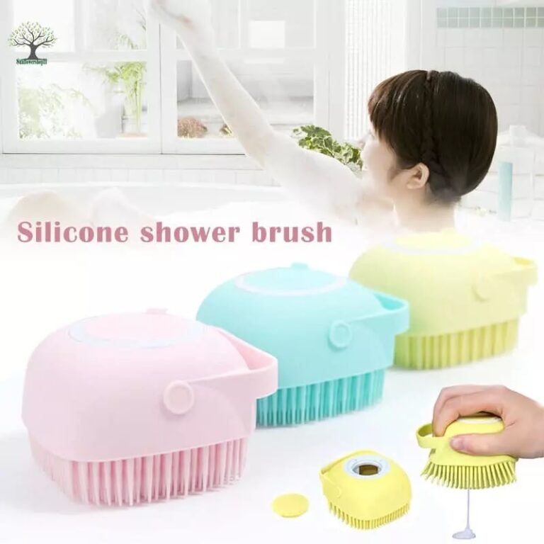 Soft Silicone Bath Massage Brush - Big Size (Random Color)