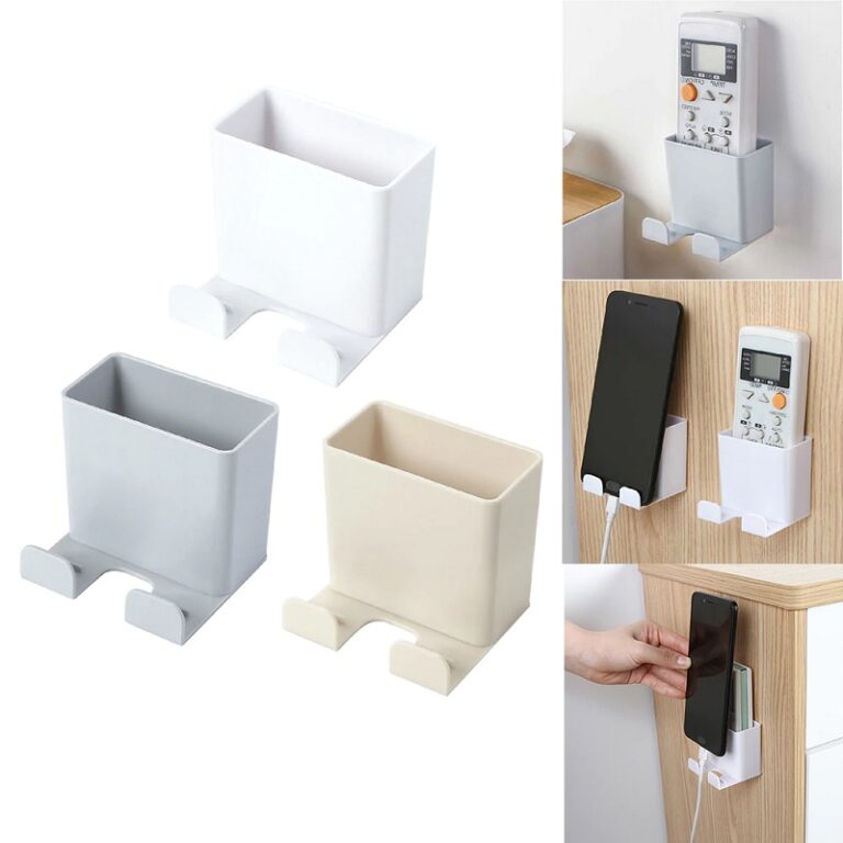 Wall Mountable Remote & Mobile Holder (Pack of 2 Pcs)