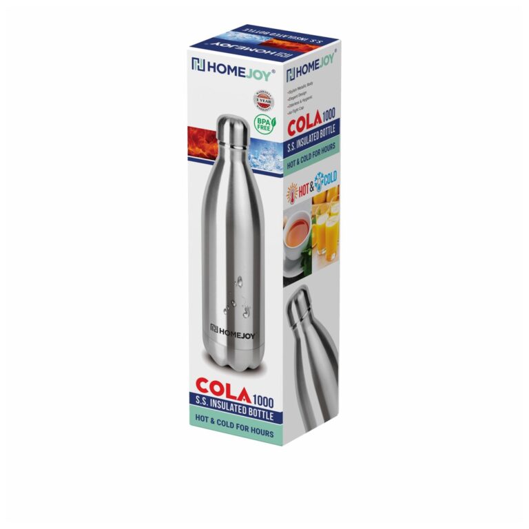 HomeJoy Hot & Cold Cola Bottle 1000 ml + Free Bottle Brush