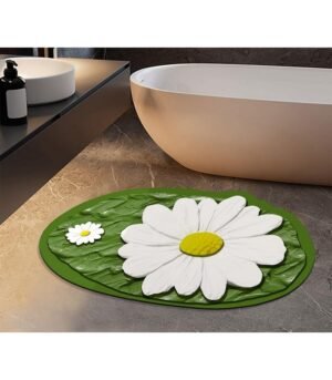 Flower Print 3D Vision Water Absorbent Non-Slip Floor Mat