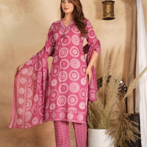 Hand Work Straight Cut Suit Set