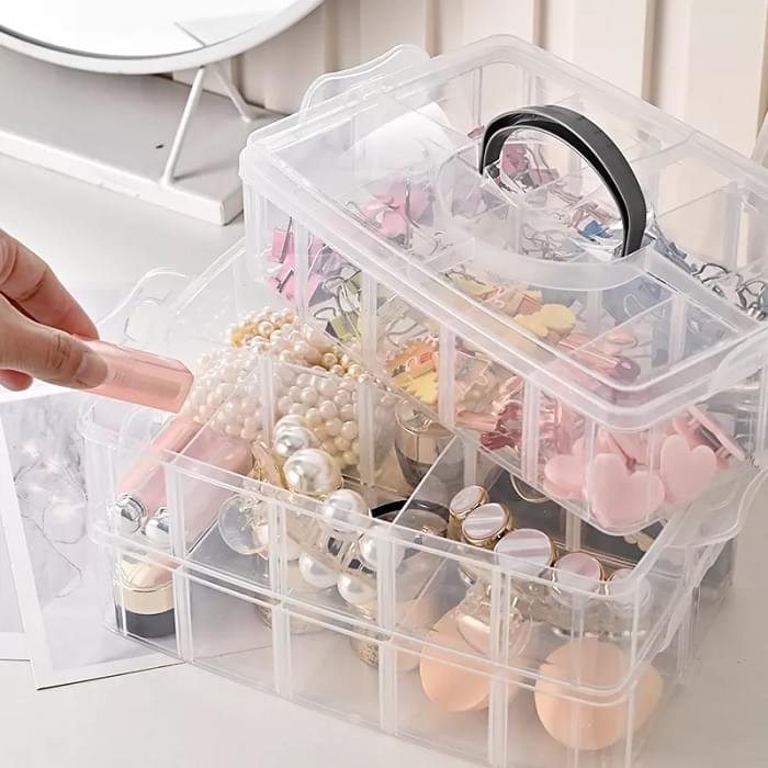 3 Layer 30 Grid Storage Box (Random Color)