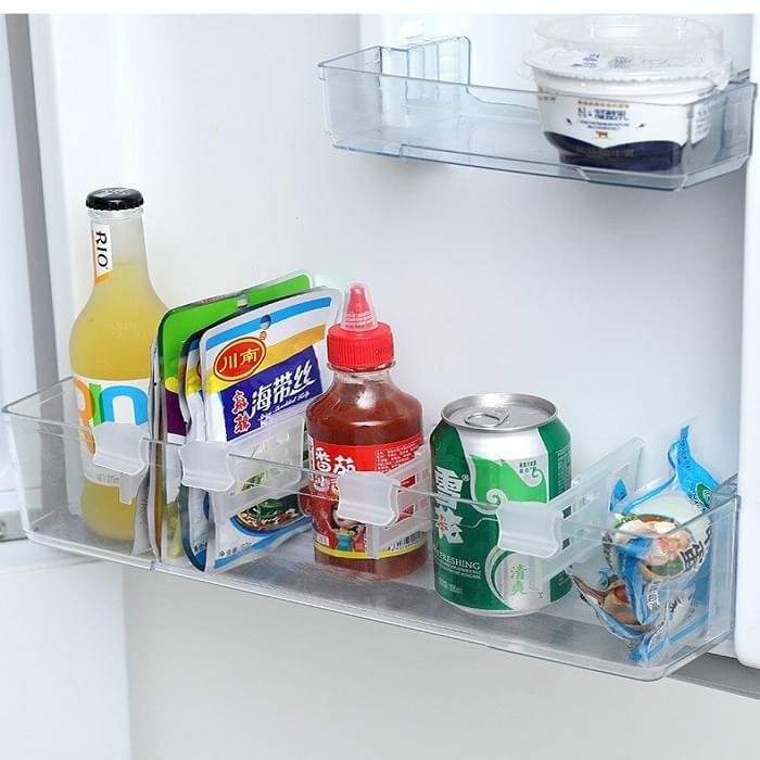 4 Pcs  Refrigerator Divider Adjustable Storage Partition